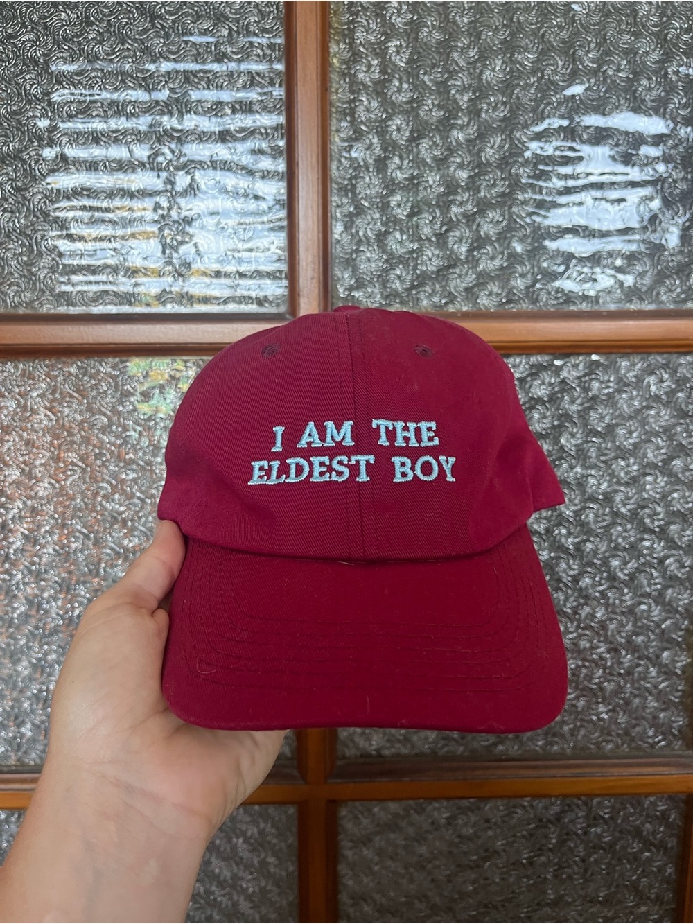 I Am The Eldest Boy Maroon Baseball Cap